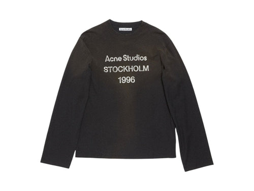 Acne Studios Logo Long Sleeve T-shirt Faded Black