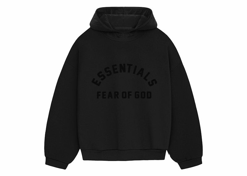 Fear of God Essentials Nylon Fleece Hoodie Jet Black/Jet Black
