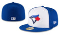 Toronto Blue Jays Blue and White Fitted Hat with Classic Logo Design