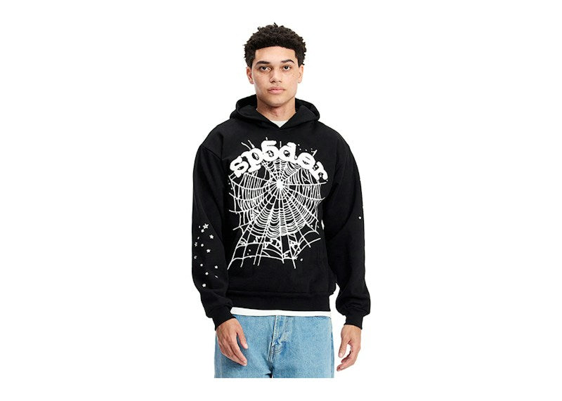 Sp5der OG Web Hoodie Black