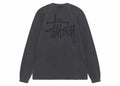 Stussy Raglan Thermal L/S Crew Washed Black