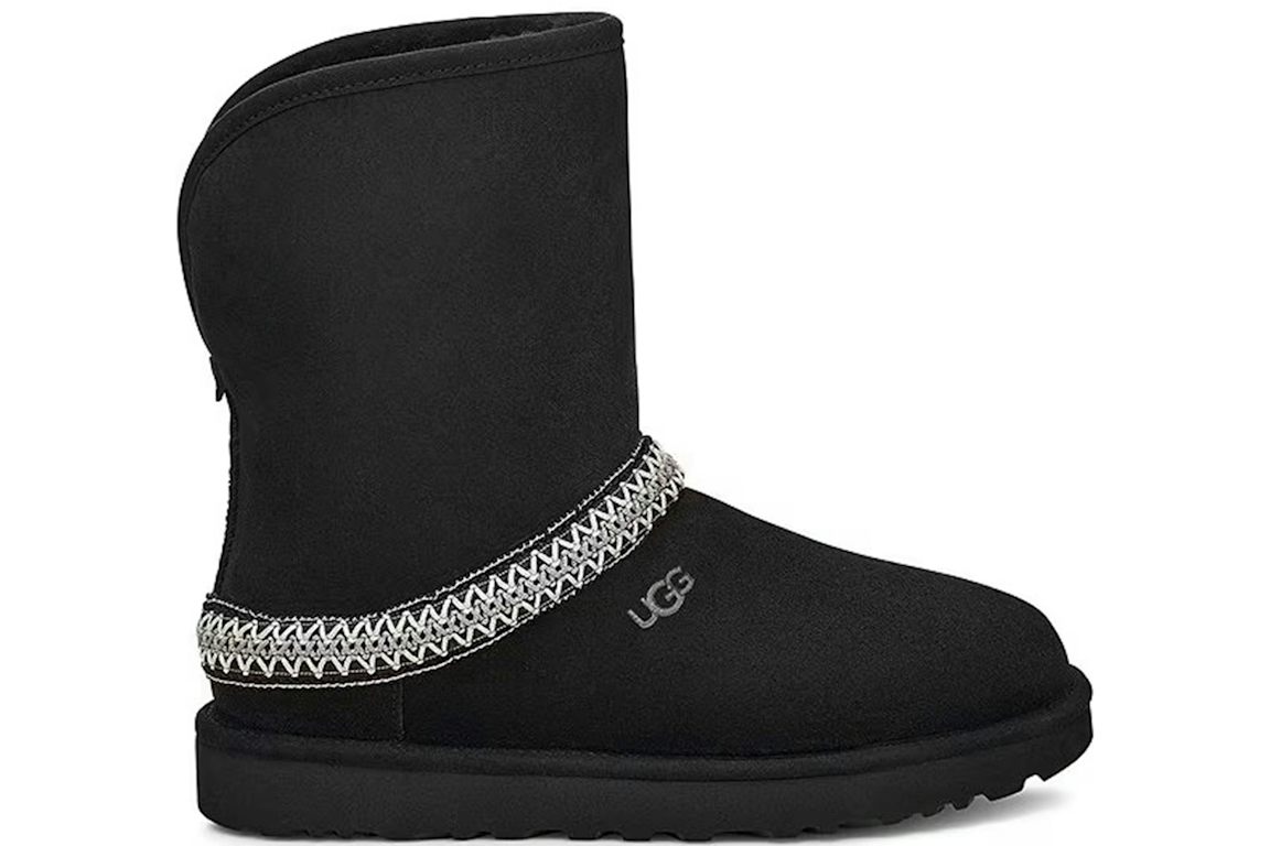 UGG Classic Short Crescent Boot Black (Women's)